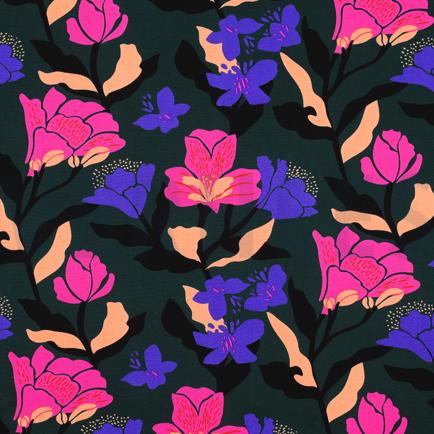 LENZING™ ECOVERO™ AMIRA FLORAL NERIDA HANSEN VERT FONCÉ (hover)