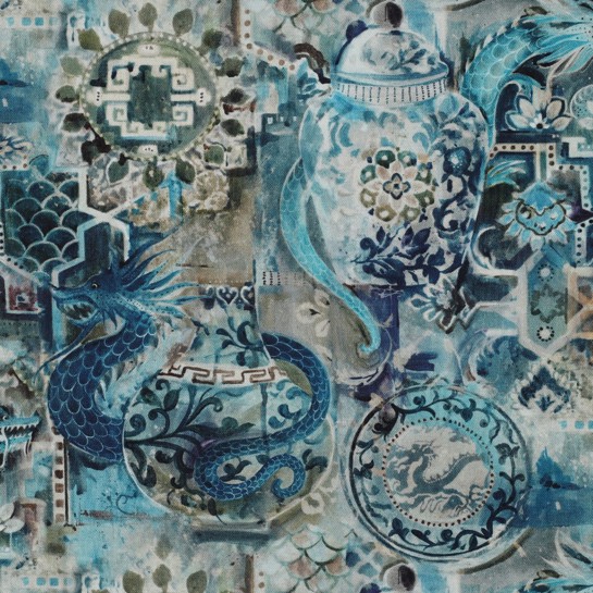 CANVAS DIGITAL ORIENTAL PETROL #7