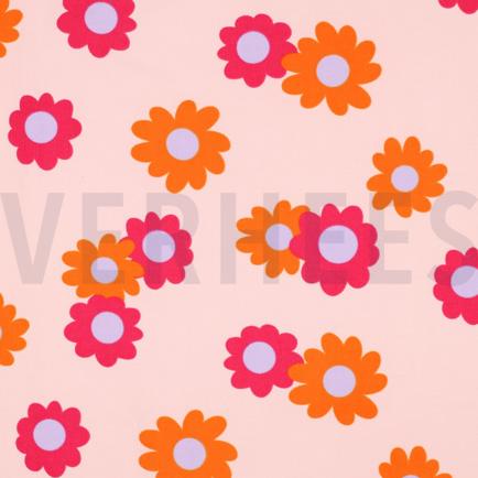 VELOURS MILLERAIES FLEURS ROSE CLAIR (hover)