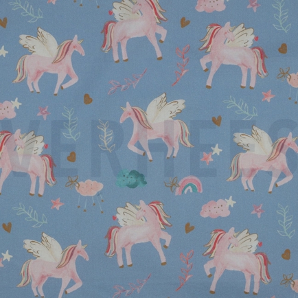 FINE POPLIN DIGITAL UNICORNS LIGHT BLUE (hover)