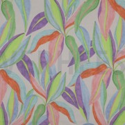 BAUMWOLLE SATIN DIGITAL BLÄTTER ECRU (thumbnail)