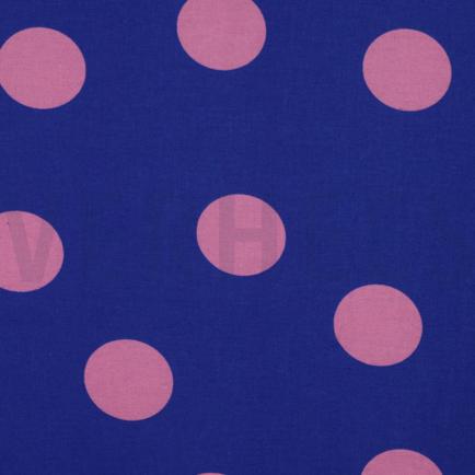 FLANELLE POIS BLEU COBALT (hover)