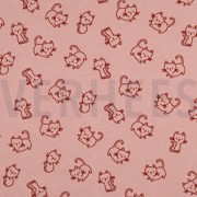 FLANELLE CHATS ROSE ANCIEN (thumbnail)