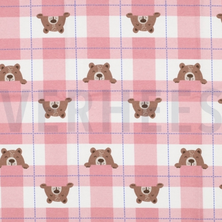 FLANNEL BEARS CHECKS LIGHT PINK (hover)