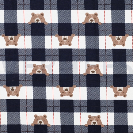 FLANNEL BEARS CHECKS NAVY (hover)