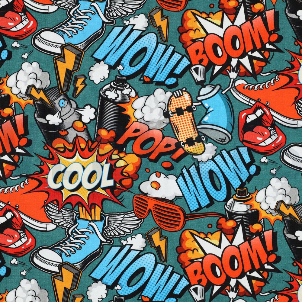 JERSEY DIGITAL GRAFFITI BLEU