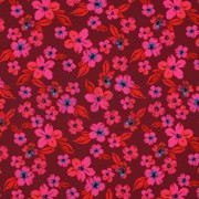 JERSEY DIGITAL FLOWERS PINK/RED (thumbnail)