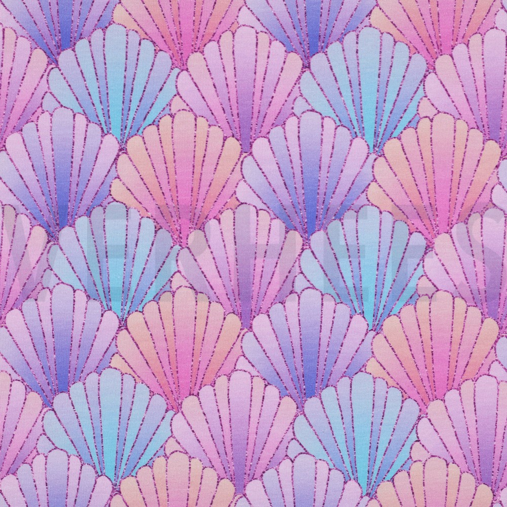 FRENCH TERRY DIGITAAL SCHELPEN PAARS