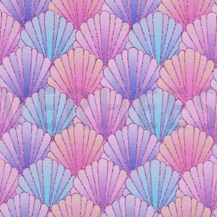 FRENCH TERRY DIGITAL SEASHELLS PURPLE (hover)