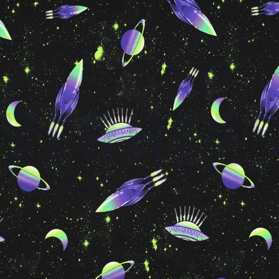 FRENCH TERRY DIGITAL ESPACE NOIR #7