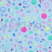 JERSEY NEON DOODLES LIGHT BLUE (thumbnail)