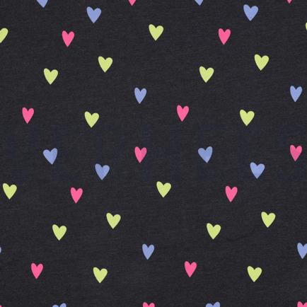JERSEY GEMÊLEERD NEON HARTEN INDIGO GEMÊLEERD (hover)