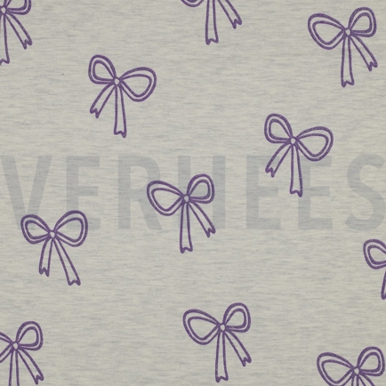 JERSEY MÉLANGE PAILLETTES NOEUDS ÉCRU MÉLANGÉ (hover)