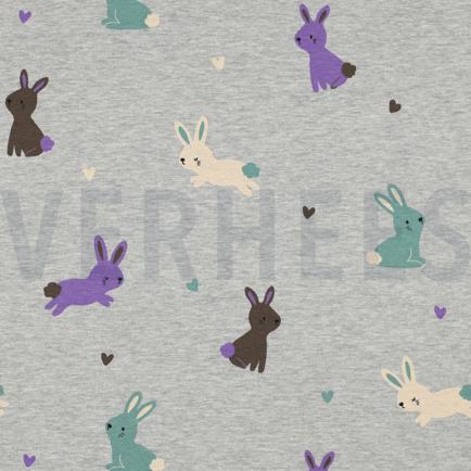 JERSEY MELIERT KANINCHEN HELLGRAU MELIERT (hover)