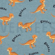 JERSEY MÉLANGE DINOSAURES BLEU FUMÉ MÉLANGÉ (thumbnail)