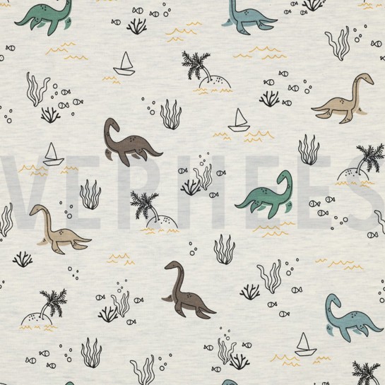 JERSEY GEMÊLEERD WATER DINOSAURUSSEN ECRU GEMÊLEERD #7