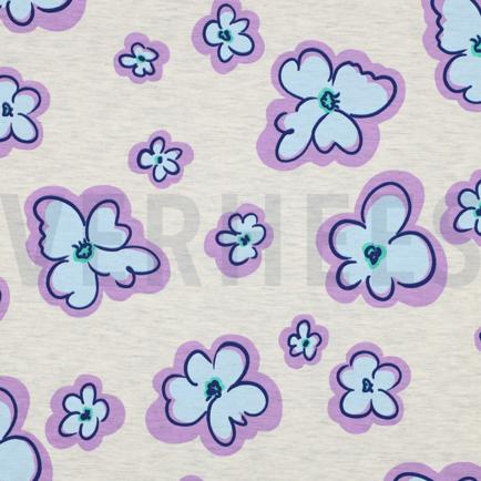 JERSEY MELIERT BLUMEN ECRU MELIERT (hover)
