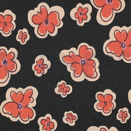 JERSEY MELIERT BLUMEN ANTHRAZIT MELIERT (hover)