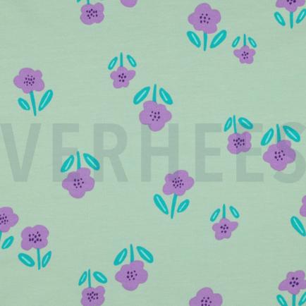 FRENCH TERRY BLOEMEN MINT (hover)