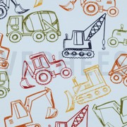 FRENCH TERRY WERKVOERTUIGEN LICHTBLAUW (thumbnail)