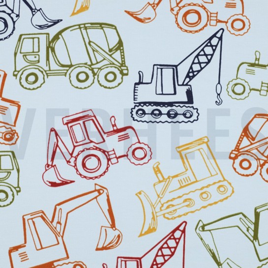 FRENCH TERRY WERKVOERTUIGEN LICHTBLAUW #7