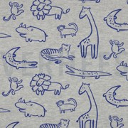 SWEAT MELANGE SAFARI DIEREN LICHTGRIJS GEMÊLEERD (thumbnail)