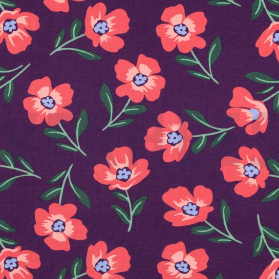 SOFT SWEAT FLOWERS BORDEAUX #7