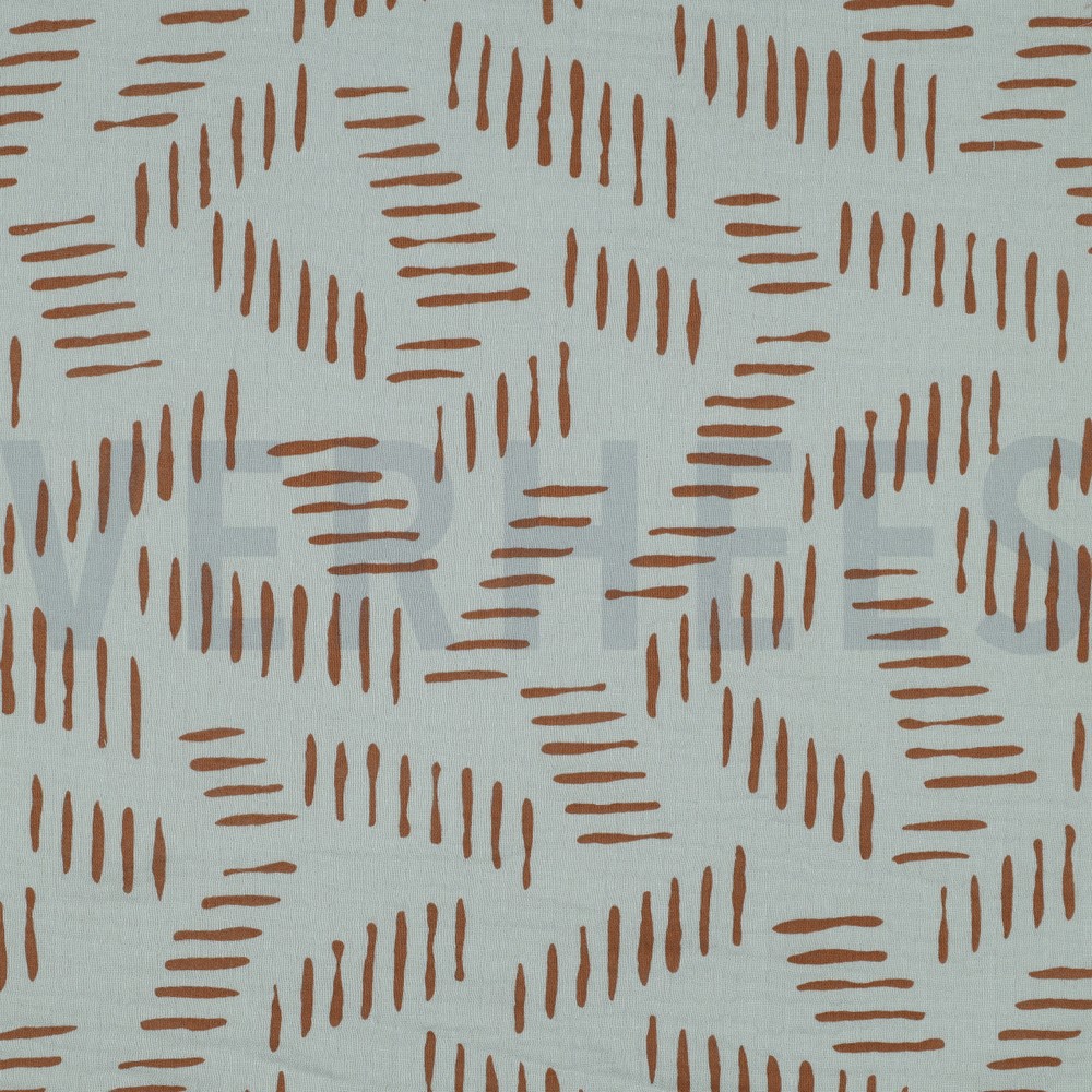 DOUBLE GAUZE ABSTRACT NILEGROEN