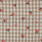 DOUBLE GAUZE RUITEN EMBROIDERY BLOEMEN BEIGE (thumbnail)