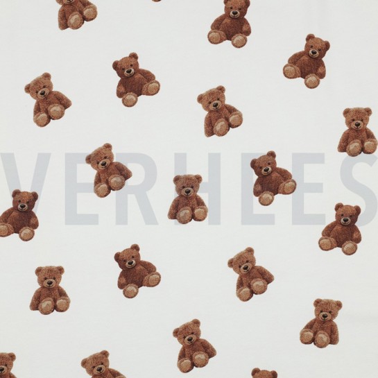 JERSEY GOTS DIGITAL TEDDY BEARS ECRU #7