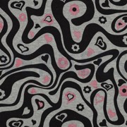 SWEAT MELANGE GLITTER RETRO BLOEMEN LICHTGRIJS GEMÊLEERD (thumbnail)