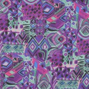 COTON VOILE DIGITAL ABSTRACT VIOLET (thumbnail)