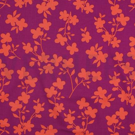 VISCOSE ROSELLA STRETCH BLOEMEN FUCHSIA (hover)