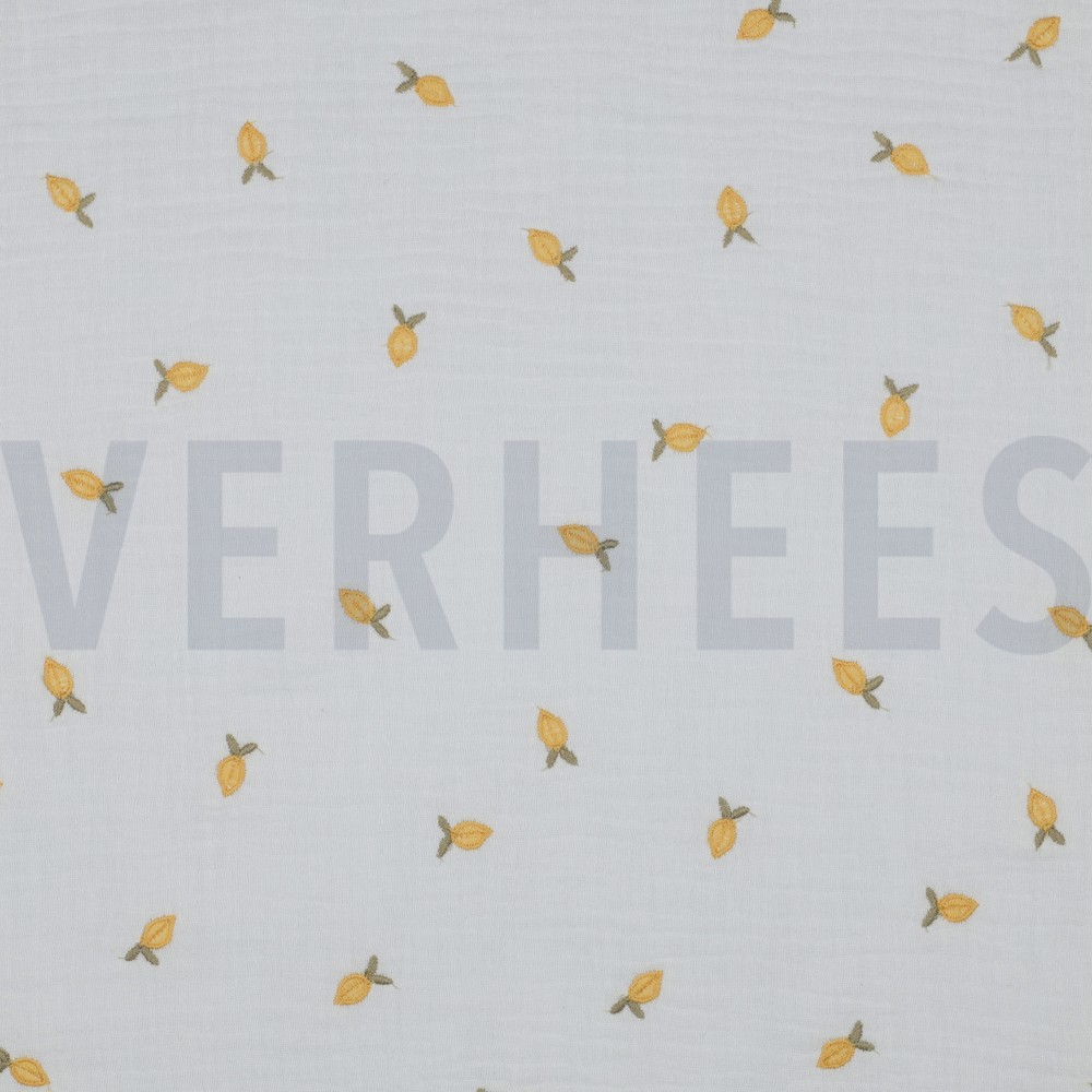 DOUBLE GAUZE EMBROIDERY LEMON WIT