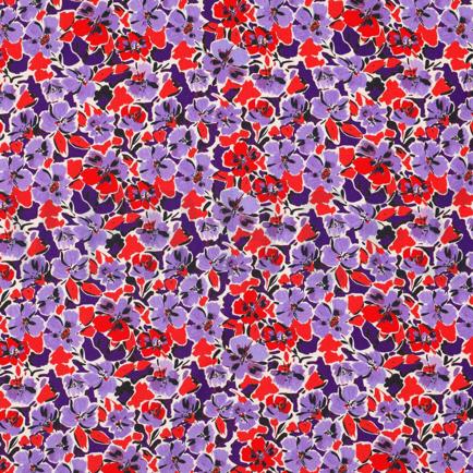 VISKOSE ROSELLA STRETCH DIGITAL BLUMEN LILA (hover)