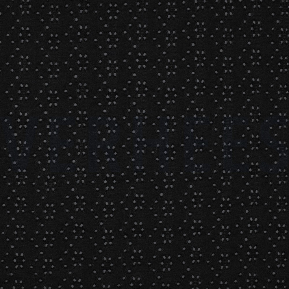 EYELET STRETCH SCHWARZ