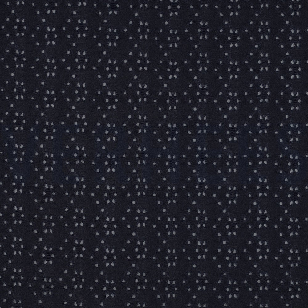 EYELET STRETCH MARINEBLAU