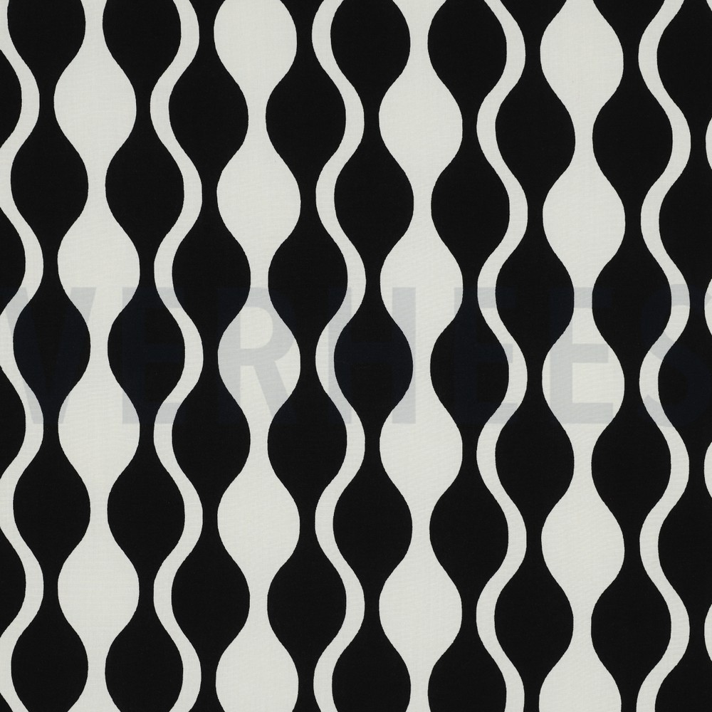 LENZING™ ECOVERO™ ABSTRACT BLACK / ECRU