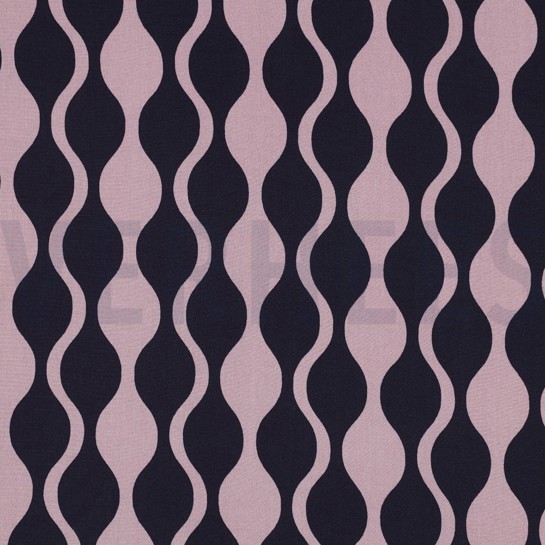 LENZING™ ECOVERO™ ABSTRACT MARINEBLAU/MAUVE #7