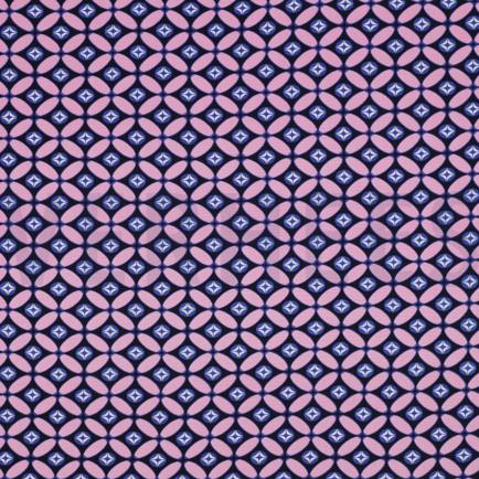 LENZING™ ECOVERO™ RETRO DONKERBLAUW/LICHTROZE (hover)