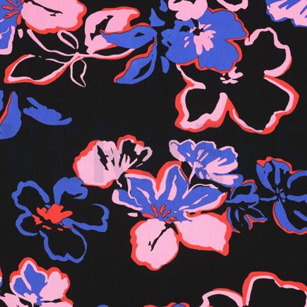 LENZING™ ECOVERO™ FLOWERS BLACK (hover)