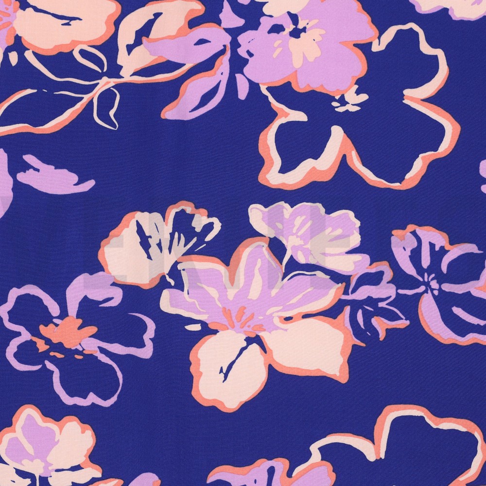 LENZING™ ECOVERO™ FLOWERS COBALT