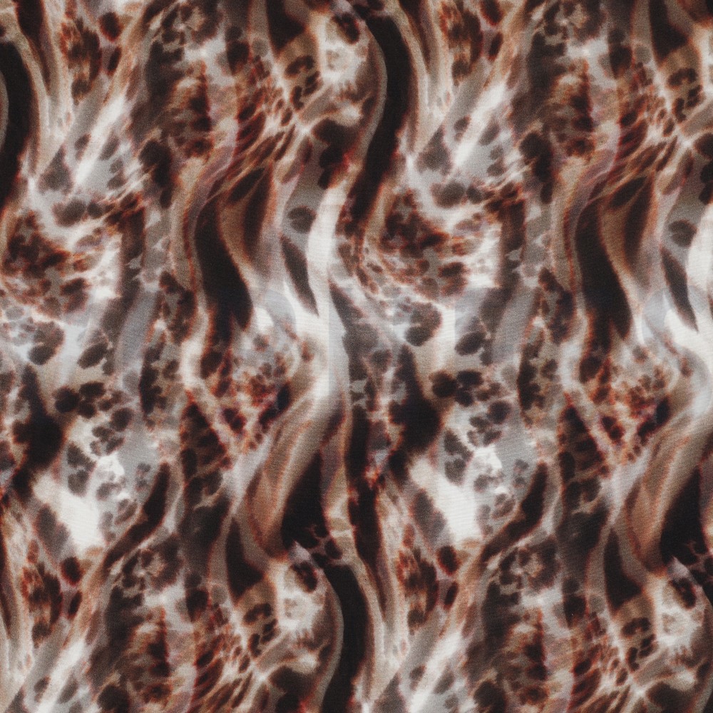 LENZING™ ECOVERO™ DIGITAAL ANIMAL SKIN BRUIN