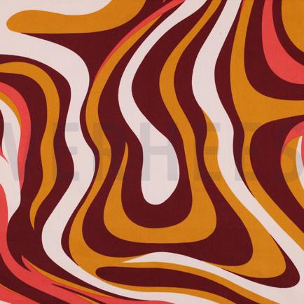 COTTON SATIN ABSTRACT BURGUNDY (hover)