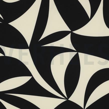 MAGNOLIA STRETCH GEOMETRISCH ZWART (hover)