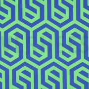 MAGNOLIA STRETCH GEOMETRISCH KOBALTBLAU (thumbnail)