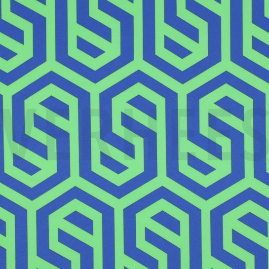 MAGNOLIA STRETCH GEOMETRISCH KOBALTBLAU #7