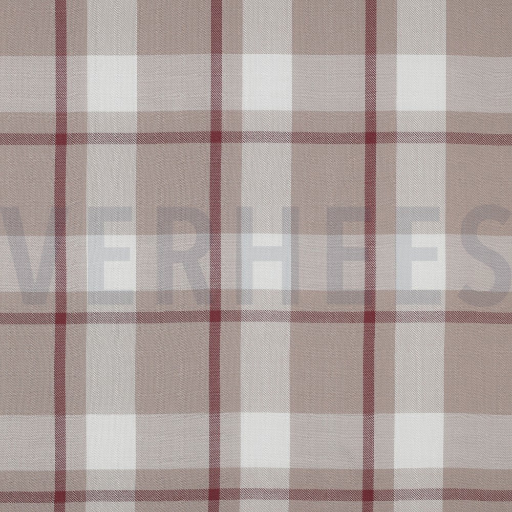 VISCOSE YARN DYED CHECK BEIGE