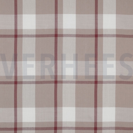VISCOSE TEINT EN FIL CHECK BEIGE (hover)