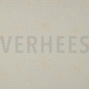 MUSSELIN STICKEREI BLUMEN NATUR (thumbnail)